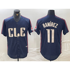 Cleveland Guardians #11 Jose Ramirez Navy Jereymy 2024 City Connect Limited Stitched Jersey