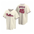 Philadelphia Phillies #45 Zack Wheeler Cream Jereymy Alternate Stitched Jersey