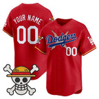 Custom Los Angeles Dodgers x One Piece Red Jereymy 2025 Vapor Premier Limited Jersey - Stitched