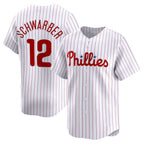 Philadelphia Phillies #12 Kyle Schwarber White Jereymy Home Limited Player Jersey