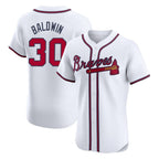 Atlanta Braves #30 Drake Baldwin Player White Jereymy Limited Elite Home Game Stitched Jerseys