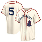 San Francisco Giants #5 Mike Yastrzemski Cream Jereymy 2024 Rickwood Classic Stitched Jersey