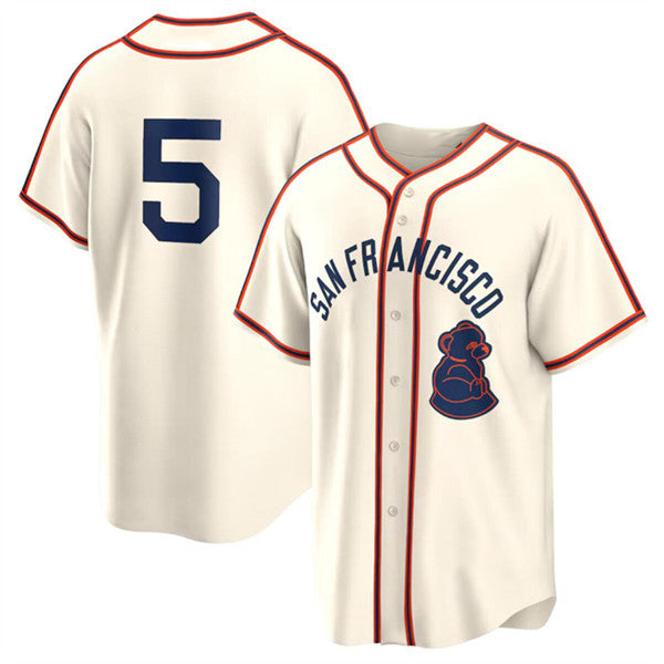 San Francisco Giants #5 Mike Yastrzemski Cream Jereymy 2024 Rickwood Classic Stitched Jersey