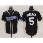 Los Angeles Dodgers #5 Freddie Freeman Black Jereymy Cool Base With Patch Stitched Jersey