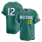 Boston Red Sox #12 Connor Wong Player Green Jereymy City Connect Limited Home Game Stitched Jerseys1