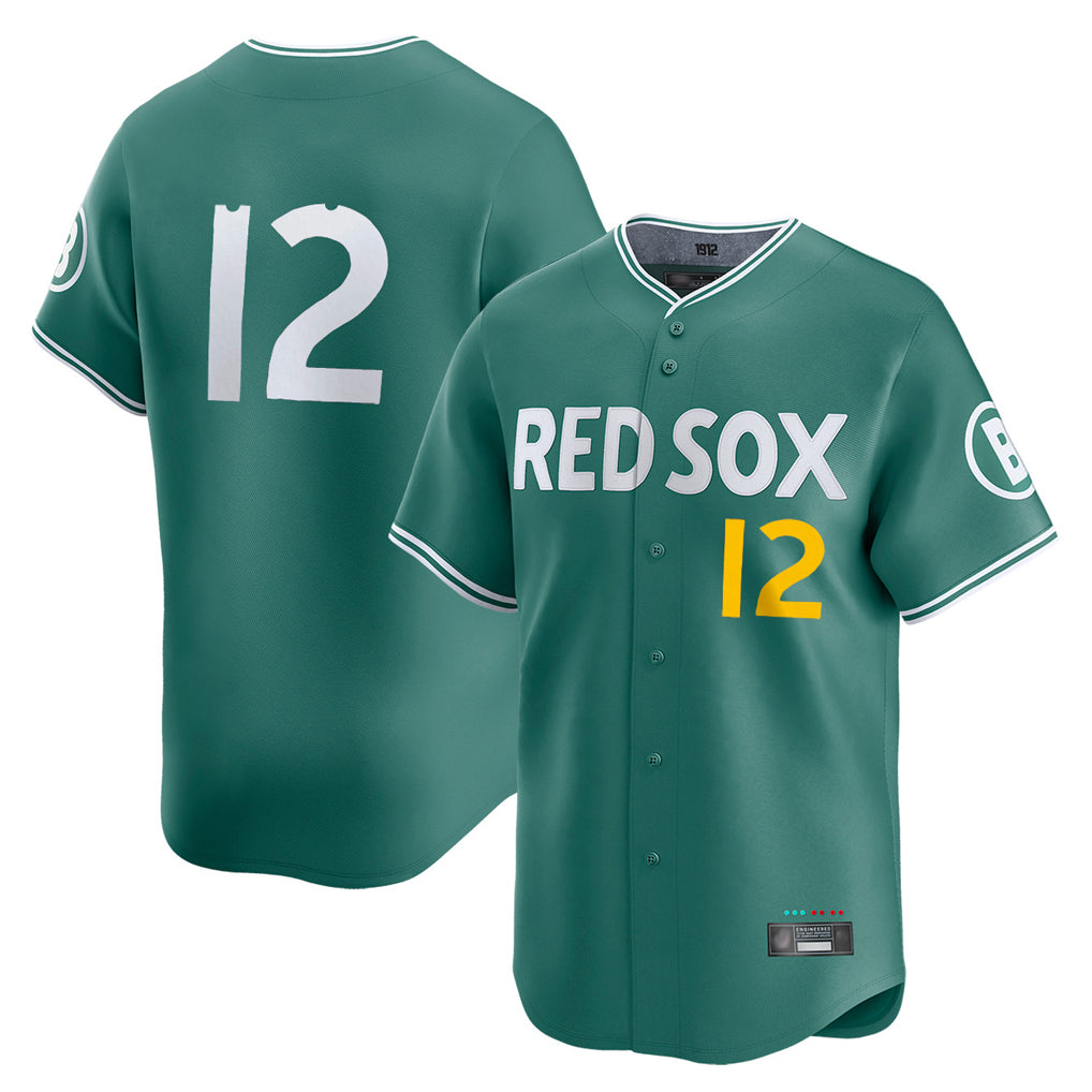 Boston Red Sox #12 Connor Wong Player Green Jereymy City Connect Limited Home Game Stitched Jerseys1