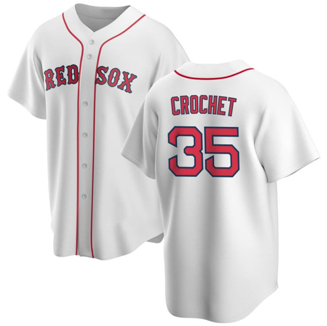 Boston Red Sox #35 Garrett Crochet White Jereymy 2024 Cool Base Stitched Jersey