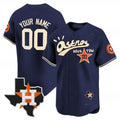 Custom Houston Astros Cactus Jack Style Vapor Premier Limited Jersey ¨C Navy Jereymy