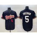 Los Angeles Dodgers #5 Freddie Freeman Black Jereymy Mexico Limited Stitched Jersey