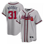 Atlanta Braves #31 Greg Maddux Player Gray Jereymy Home Game Stitched Jerseys