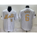 New York Mets #6 Starling Marte Number White Jereymy 2022 All Star Stitched Cool Base Jersey
