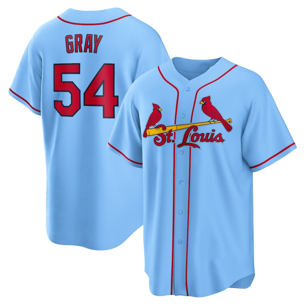 St. Louis Cardinals #54 Sonny Gray Light Blue Jereymy Alternate Replica Jersey