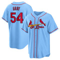 St. Louis Cardinals #54 Sonny Gray Light Blue Jereymy Alternate Replica Jersey