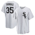 Chicago White Sox #35 Frank Thomas White Jereymy Home Retired Player Replica Jersey