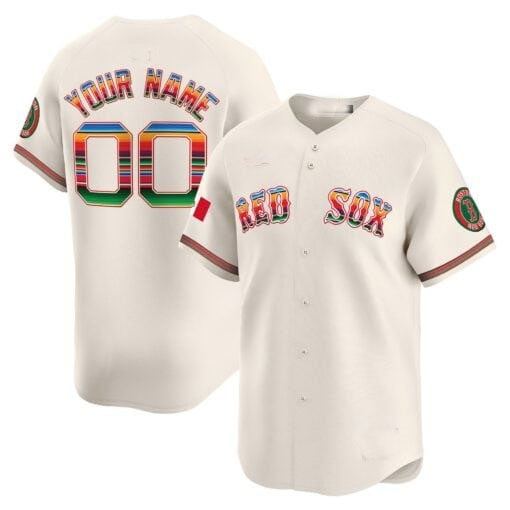 Custom Boston Red Sox Mexico Vapor Premier Limited Jersey ¨C Cream Jereymy