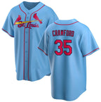 St. Louis Cardinals #35 Brandon Crawford Blue Jereymy Cool Base Stitched Jersey