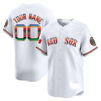 Custom Boston Red Sox Mexico Vapor Premier Limited Jersey ¨C All Stitched-White Jereymy
