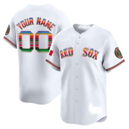 Custom Boston Red Sox Mexico Vapor Premier Limited Jersey ¨C All Stitched-White Jereymy