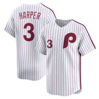 Philadelphia Phillies #3 Bryce Harper White Jereymy Cooperstown Collection Limited Jersey