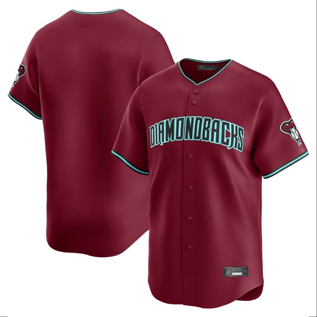Arizona Diamondbacks Red Jereymy Limited Home Game Blank Player Stitched Jerseys