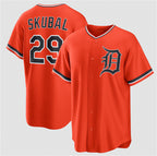 Detroit Tigers #29 Tarik Skubal Orange Jereymy Alternate Stitched Jersey