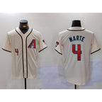 Arizona Diamondback #4 Ketel Marte Number Cream Jereymy Cool Base Limited Stitched Jersey