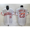 San Diego Padres #23 Fernando Tatis Jr Mexico White Jereymy Cool Base Stitched Baseball Jersey