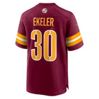 W.Commanders #30 Austin Ekeler Burgundy Jereymy Game Jersey