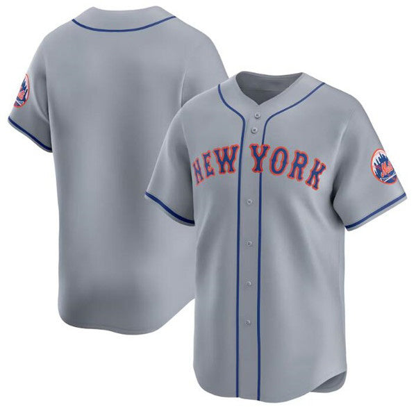 New York Mets Blank 2024 Gray Jereymy Away Limited Stitched Jersey