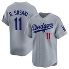 Los Angeles Dodgers #11 Roki Sasaki Gray Jereymy 2025 Alternate Limited Stitched Jersey