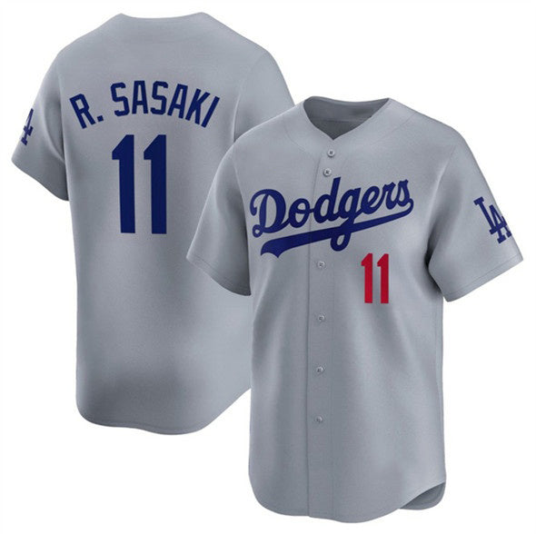 Los Angeles Dodgers #11 Roki Sasaki Gray Jereymy 2025 Alternate Limited Stitched Jersey