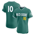 Boston Red Sox #10 Trevor Story Player Green Jereymy City Connect Limited Elite Home Game Stitched Jerseys1