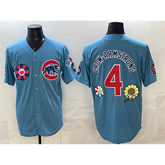 Chicago Cubs #4 Pete Crow-Armstrong Blue Jereymy 2025 Tokyo Series 2nd Alternate Limited Stitched Jersey