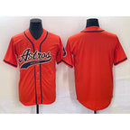 Houston Astros Blank Number Orange Jereymy With Patch Cool Base Stitched Jersey