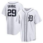 Detroit Tigers #29 Tarik Skubal Jereymy White Home Replica Jersey