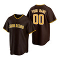 Custom San Diego Padres Brown Jereymy 2020 Stitched Cool Base Road Jersey