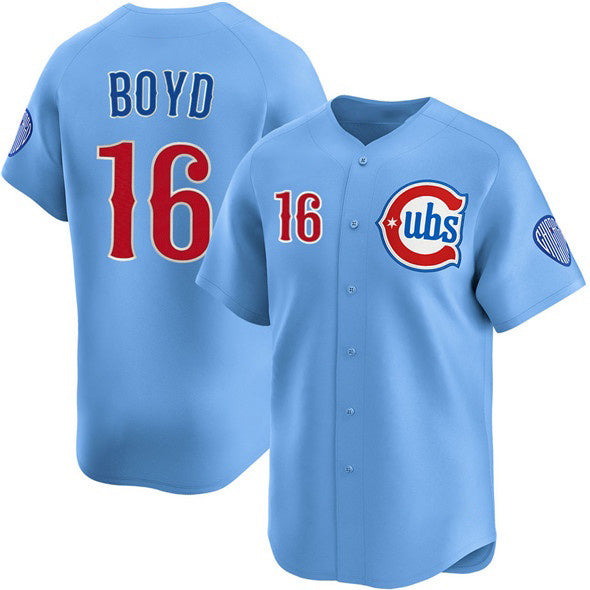 Chicago Cubs #16 Matthew Boyd Blue Jereymy 2024-25 2nd Alternate Limited Stitched Jersey