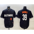 Baltimore Orioles #39 Corbin Burnes Number Black Jereymy 2023 City Connect Cool Base Stitched Jersey 2