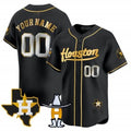 Custom Houston Astros Houston Rodeo Patch Vapor Premier Limited Jersey ¨C All Stitched-Black Jereymy