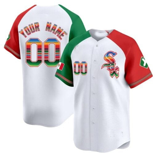 Custom Chicago White Sox Mexico Vapor Premier Limited Jersey V2- White Jereymy