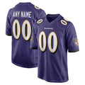Custom B.Ravens Purple Jereymy Game Jersey