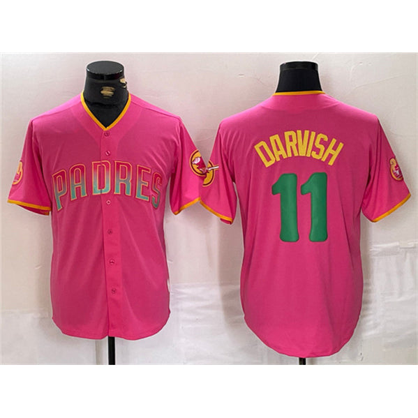 San Diego Padres #11 Yu Darvish Pink Jereymy Cool Base Stitched Jersey