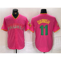 San Diego Padres #11 Yu Darvish Pink Jereymy Cool Base Stitched Jersey