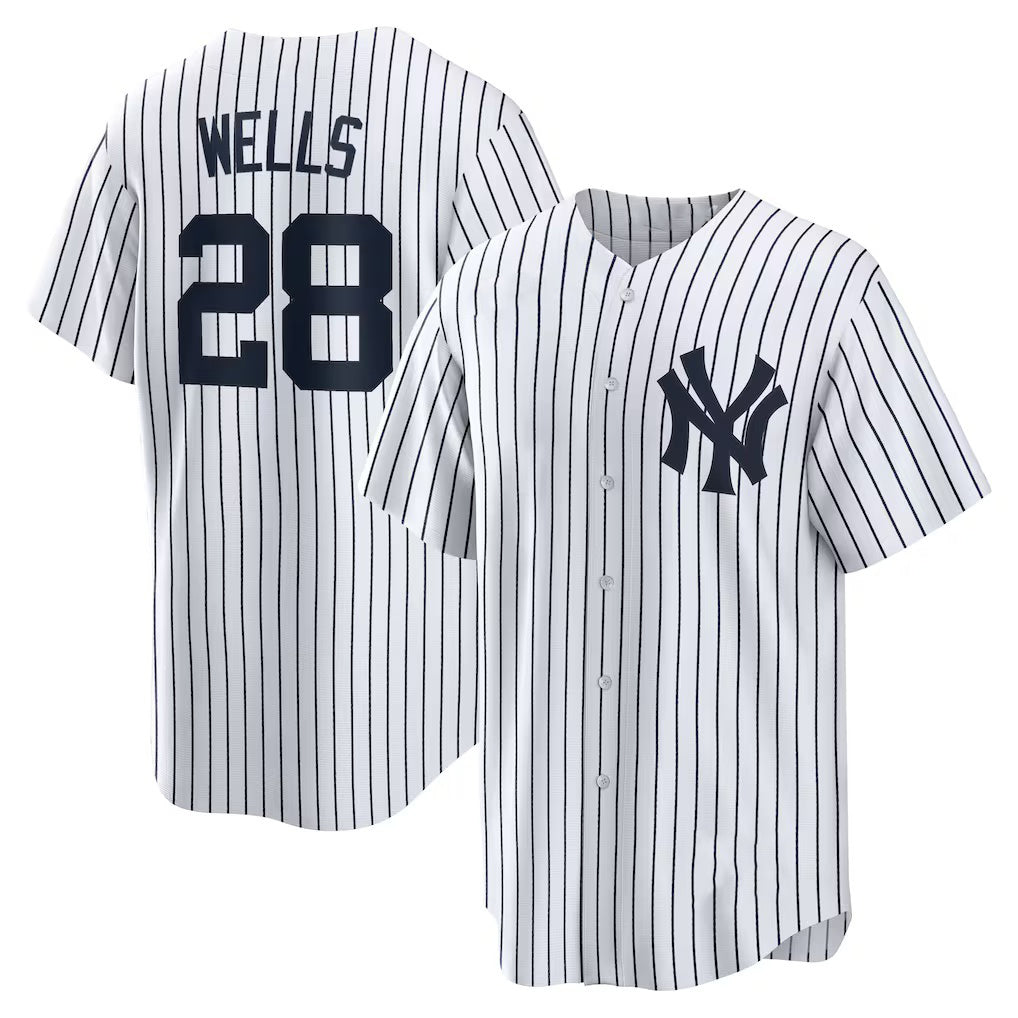 New York Yankees #28 Austin Wells White Jereymy Home Replica Jersey