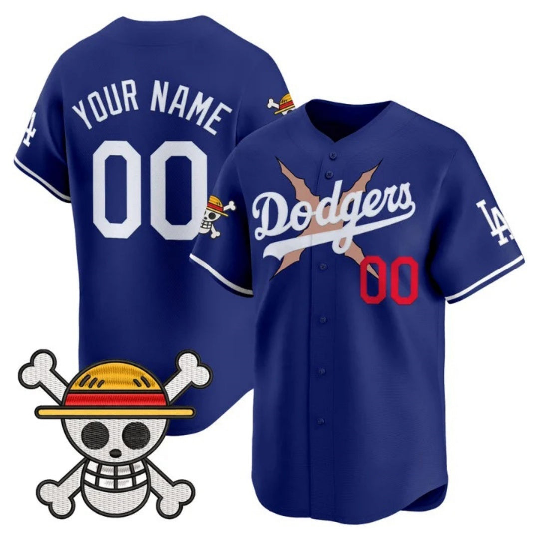 Custom Los Angeles Dodgers x One Piece Royal Jereymy Vapor Premier Limited Jersey - Stitched