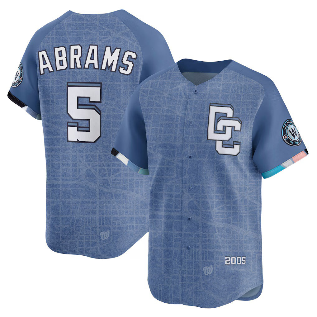 Washington Nationals #5 CJ Abrams Blue Jereymy 2025 City Connect Limited Jersey
