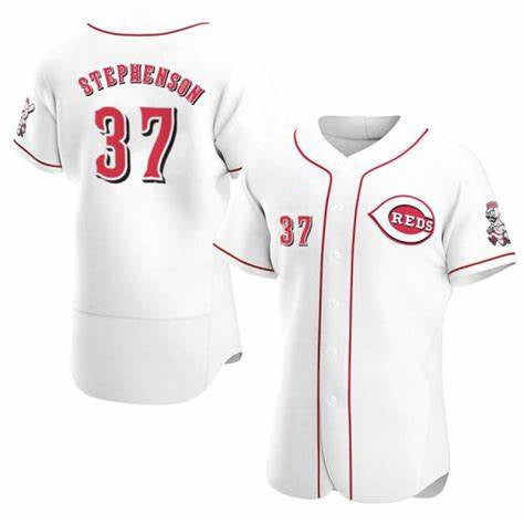 Cincinnati Reds #37 Tyler Stephenson White Jereymy Stitched Flex Base Jersey