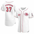 Cincinnati Reds #37 Tyler Stephenson White Jereymy Stitched Flex Base Jersey