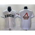 Arizona Diamondbacks White Jereymy Team Big Logo Cool Base Stitched Jerseys