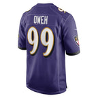 B.Ravens #99 Odafe Oweh Purple Jereymy Game Jersey